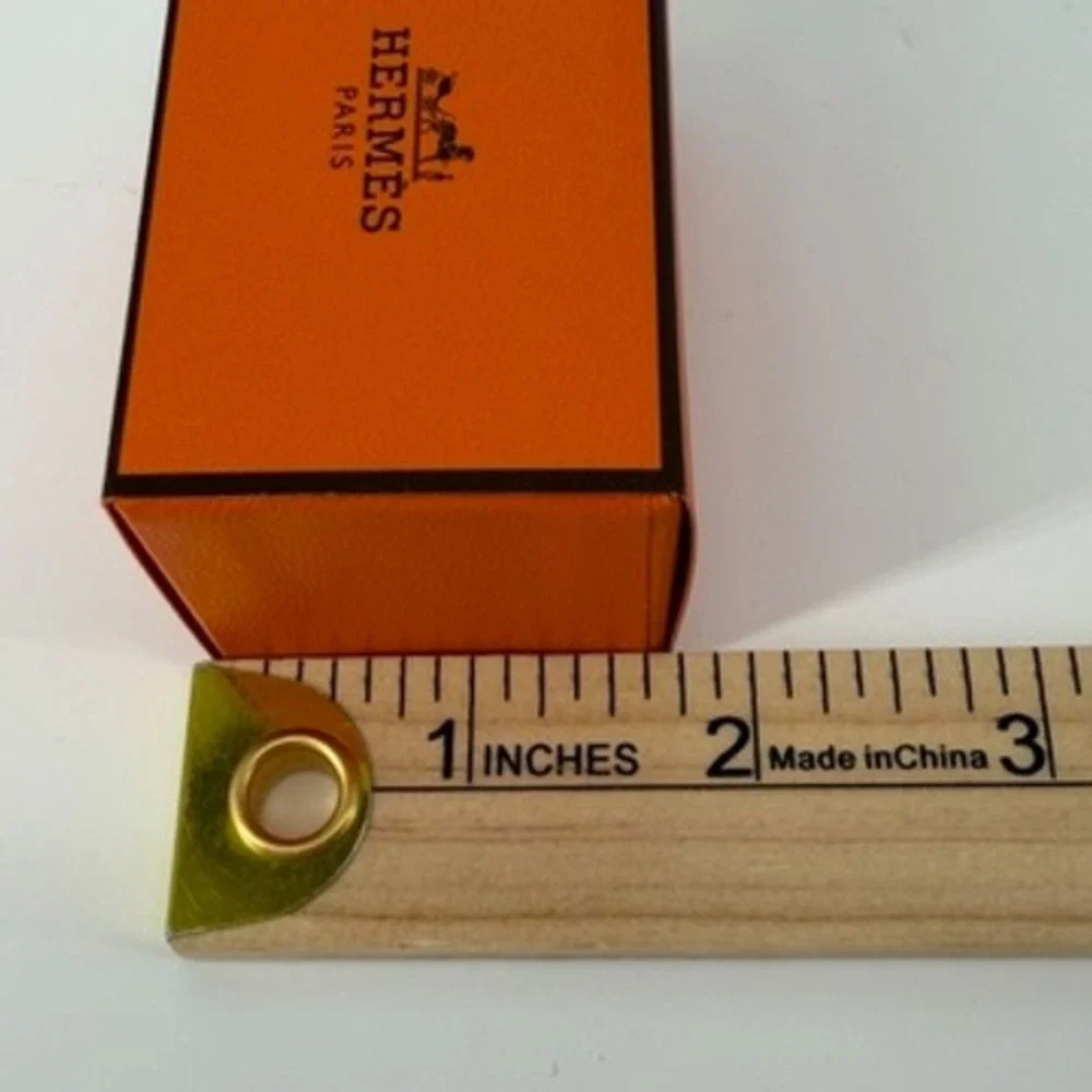 Hermes Paris Small Orange Jewelry Gift Box Sliding Drawer 2.5x1.5x1.5 Inch